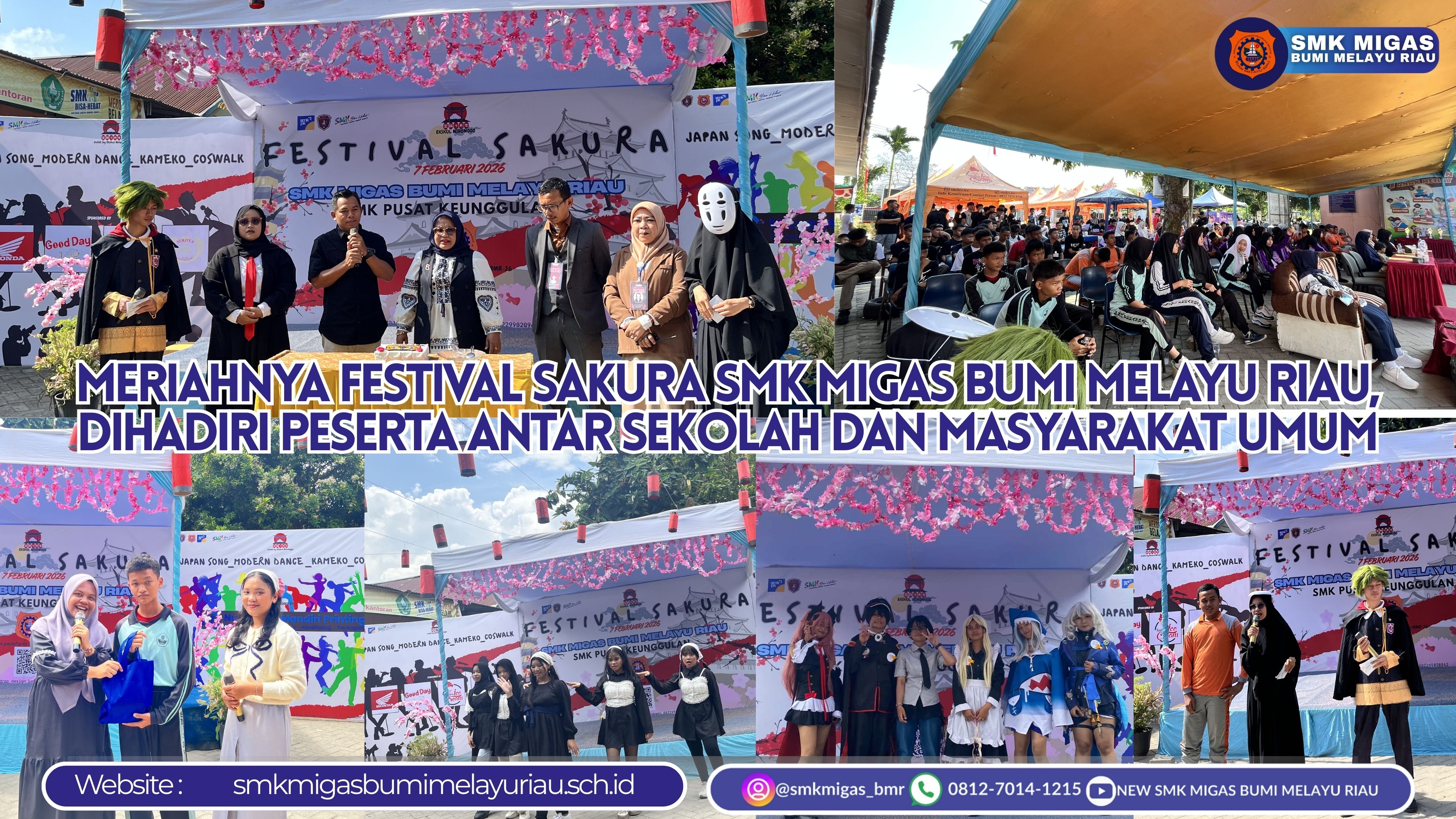 Meriahnya Festival Sakura SMK Migas Bumi Melayu Riau, Dihadiri Peserta Antar Sekolah dan Masyarakat Umum